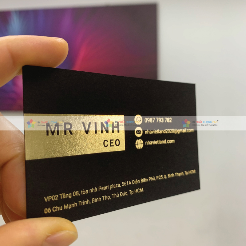 Danh Thiếp Ép Kim – Xu Hướng Nổi Bật Năm 2025